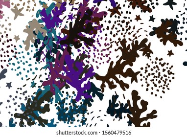 Light Multicolor vector backdrop with memphis shapes. Colorful chaotic forms with gradient in modern style. Simple design for your web site.