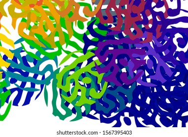 Light Multicolor vector backdrop with memphis shapes. Illustration with colorful gradient shapes in abstract style. Elegant design for wallpapers.