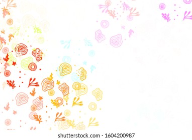 Light Multicolor vector backdrop with memphis shapes. Illustration with colorful gradient shapes in abstract style. Background for a cell phone.