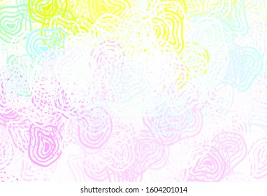 Light Multicolor vector backdrop with memphis shapes. Decorative design in abstract style with random forms. Background for a cell phone.