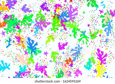 Light Multicolor vector backdrop with memphis shapes. Simple colorful illustration with abstract gradient shapes. Background for a cell phone.