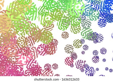 Light Multicolor vector backdrop with memphis shapes. Illustration with colorful gradient shapes in abstract style. Best smart design for your business.