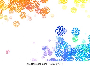 Light Multicolor vector backdrop with memphis shapes. Simple colorful illustration with abstract gradient shapes. Simple design for your web site.