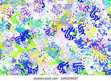 Light Multicolor vector backdrop with memphis shapes. Modern abstract illustration with colorful random forms. Background for a cell phone.