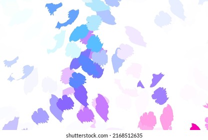 Light Multicolor vector backdrop with memphis shapes. Colorful chaotic forms with gradient in modern style. Modern design for your business card.