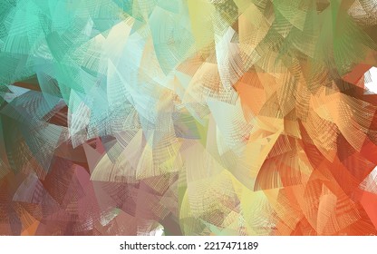 Light Multicolor vector backdrop with memphis shapes. Colorful chaotic forms with gradient in modern style. Background for a cell phone.