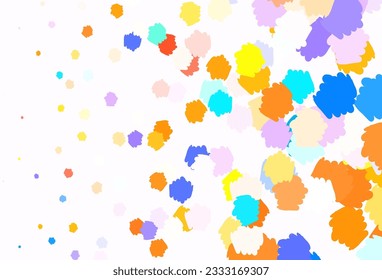 Light Multicolor vector backdrop with memphis shapes. Illustration with colorful gradient shapes in abstract style. Modern design for your business card.