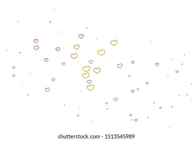 Light Multicolor vector backdrop with sweet hearts. Beautiful colored illustration with hearts in celebration style. Pattern for marriage gifts, congratulations.