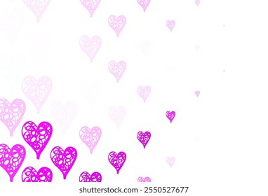 Light Multicolor vector backdrop with sweet hearts. Smart illustration with gradient hearts in valentine style. Design for a business advert of anniversary.