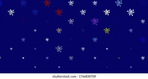 Light Multicolor vector backdrop with virus symbols. Colorful  gradient illness symbols in simple abstract style. Best design for quarantine events.
