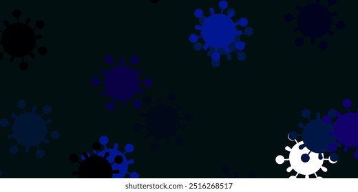 Light multicolor vector backdrop with virus symbols. Colorful abstract illustration with gradient medical shapes. Design for biohazard warning.