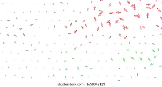 Light Multicolor vector backdrop with woman's power symbols. Colorful feminism symbols with a gradient in modern style. Simple design for your web site.