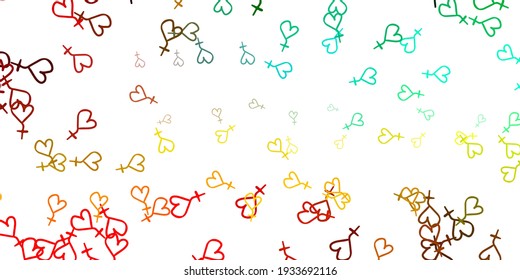 Light Multicolor vector backdrop with woman's power symbols. Simple design in abstract style with women’s rights activism. Background for International Women’s Day.