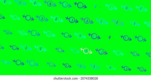 Light Multicolor vector backdrop with women power symbols. Colorful feminism symbols with a gradient in modern style. Design for International Women Day.