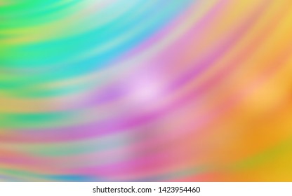 Light Multicolor vector backdrop with wry lines. Colorful abstract illustration with gradient lines. Colorful wave pattern for your design.