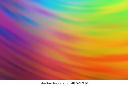 Light Multicolor vector backdrop with wry lines. Geometric illustration in abstract style with gradient.  Template for cell phone screens.