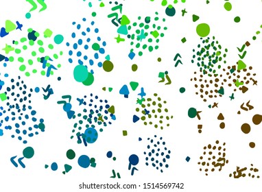 Light Multicolor vector background with abstract shapes. Illustration with colorful gradient shapes in abstract style. Best smart design for your business.