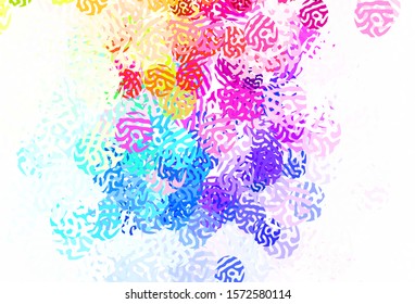 Light Multicolor vector background with abstract shapes. Colorful chaotic forms with gradient in modern style. Elegant design for wallpapers.