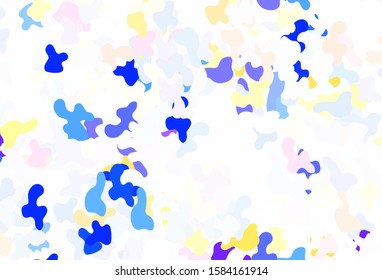Light Multicolor vector background with abstract shapes. Decorative design in abstract style with random forms. Elegant design for wallpapers.