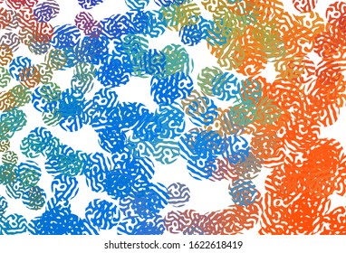 Light Multicolor vector background with abstract shapes. Colorful chaotic forms with gradient in modern style. Best smart design for your business.