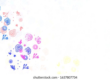 Light Multicolor vector background with abstract shapes. Colorful chaotic forms with gradient in modern style. Modern design for your business card.