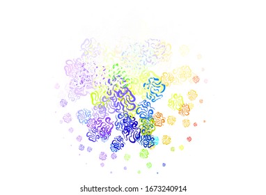 Light Multicolor vector background with abstract shapes. Colorful chaotic forms with gradient in modern style. Simple design for your web site.