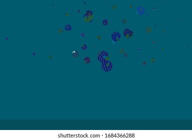 Light Multicolor vector background with abstract shapes. Decorative design in abstract style with random forms. Background for a cell phone.