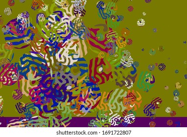 Light Multicolor vector background with abstract shapes. Colorful chaotic forms with gradient in modern style. Best smart design for your business.