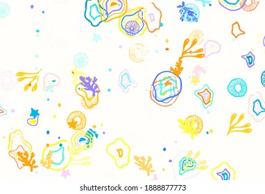 Light Multicolor vector background with abstract shapes. Decorative design in abstract style with random forms. Simple design for your web site.