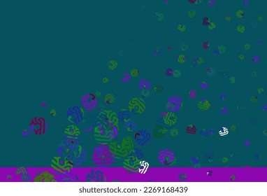 Light Multicolor vector background with abstract shapes. Illustration with colorful gradient shapes in abstract style. Background for a cell phone.