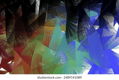 Light Multicolor vector background with abstract shapes. Decorative design in abstract style with random forms. Background for a cell phone.