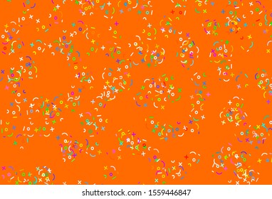 Light Multicolor vector background with arithmetic signs. Modern geometrical illustration with numerals. Smart design for university advert.