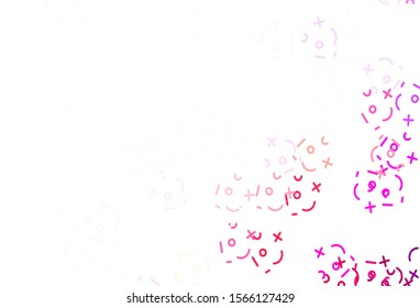 Light Multicolor vector background with arithmetic signs. Colored mathematic signs with gradient on white background. Template for landing page of typography.