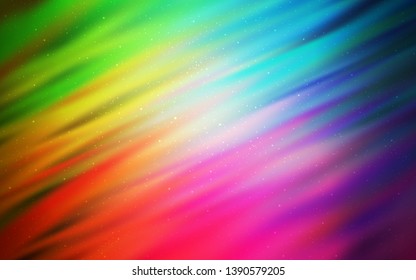 Light Multicolor vector background with astronomical stars. Blurred decorative design in simple style with galaxy stars. Template for cosmic backgrounds.