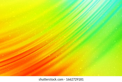Light Multicolor vector background with astronomical stars. Blurred decorative design in simple style with galaxy stars. Best design for your ad, poster, banner.