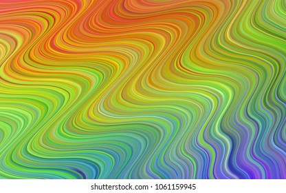 Light Multicolor vector background with bent lines. Colorful abstract illustration with gradient lines. A completely new memphis design for your business.