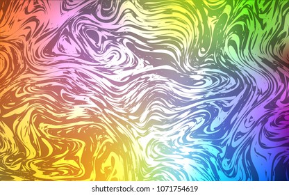 Light Multicolor vector background with bent lines. A vague circumflex abstract illustration with gradient. The best blurred design for your business.
