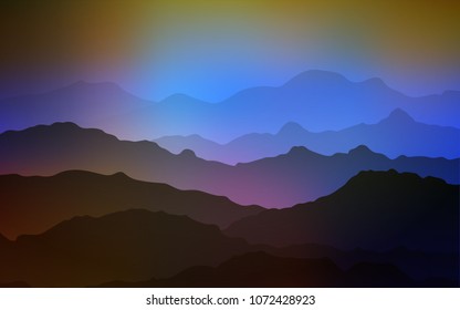 Light Multicolor vector background with bent lines. Shining illustration, which consist of blurred lines, circles. Mountain style for your business design.