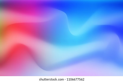 Light Multicolor vector background with bent ribbons. A sample with blurred bubble shapes. Pattern for your business design.