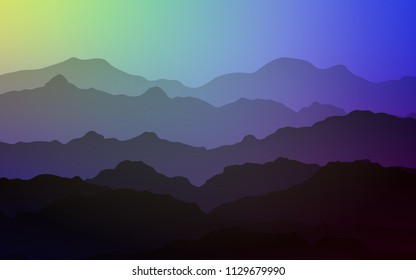 Light Multicolor vector background with bent lines. Shining illustration, which consist of blurred lines, circles. Mountain design for your web site.