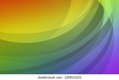 Light Multicolor vector background with bent lines. Colorful abstract illustration with gradient lines. The best blurred design for your business.