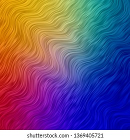 Light Multicolor vector background with bent lines. Colorful illustration in circular style with lines. Best design for your posters, banners.