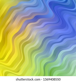 Light Multicolor vector background with bent lines. Gradient illustration in simple style with bows. Template for cellphones.