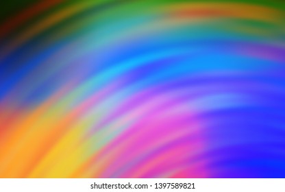 Light Multicolor vector background with bent lines. Colorful illustration in simple style with gradient. Colorful wave pattern for your design.