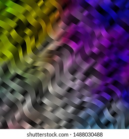 Light Multicolor vector background with bent lines. Abstract gradient illustration with wry lines. Pattern for ads, commercials.