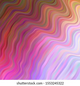 Light Multicolor vector background with bent lines. Gradient illustration in simple style with bows. Pattern for websites, landing pages.