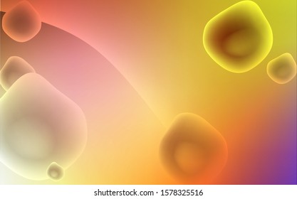 Light Multicolor vector background with bent lines. Blurred geometric sample with gradient bubbles.  Memphis design for your web site.
