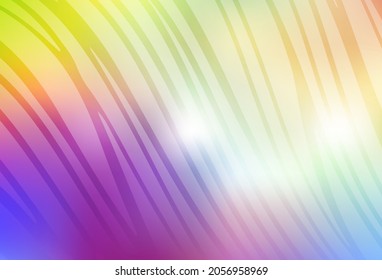 Light Multicolor vector background with bent lines. Colorful gradient illustration in simple style with lines. Brand new design for your ad.