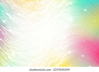 Light Multicolor vector background with bent lines. A circumflex abstract illustration with gradient. A sample for your ideas.