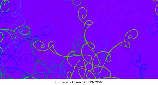 Light Multicolor vector background with bent lines. Colorful geometric sample with gradient curves.  Design for your business promotion.